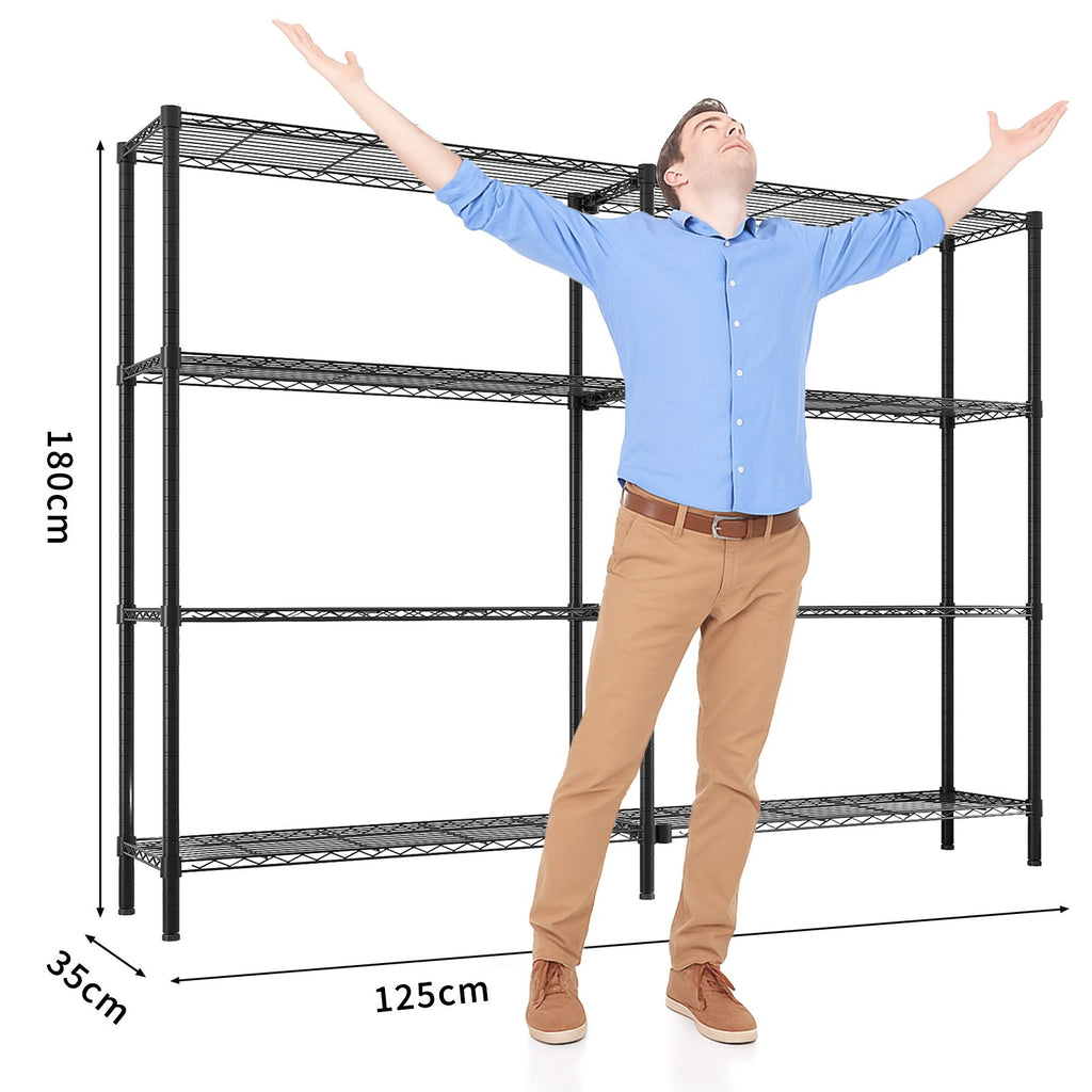Adjustable Multi-Tier Wire Storage Shelving