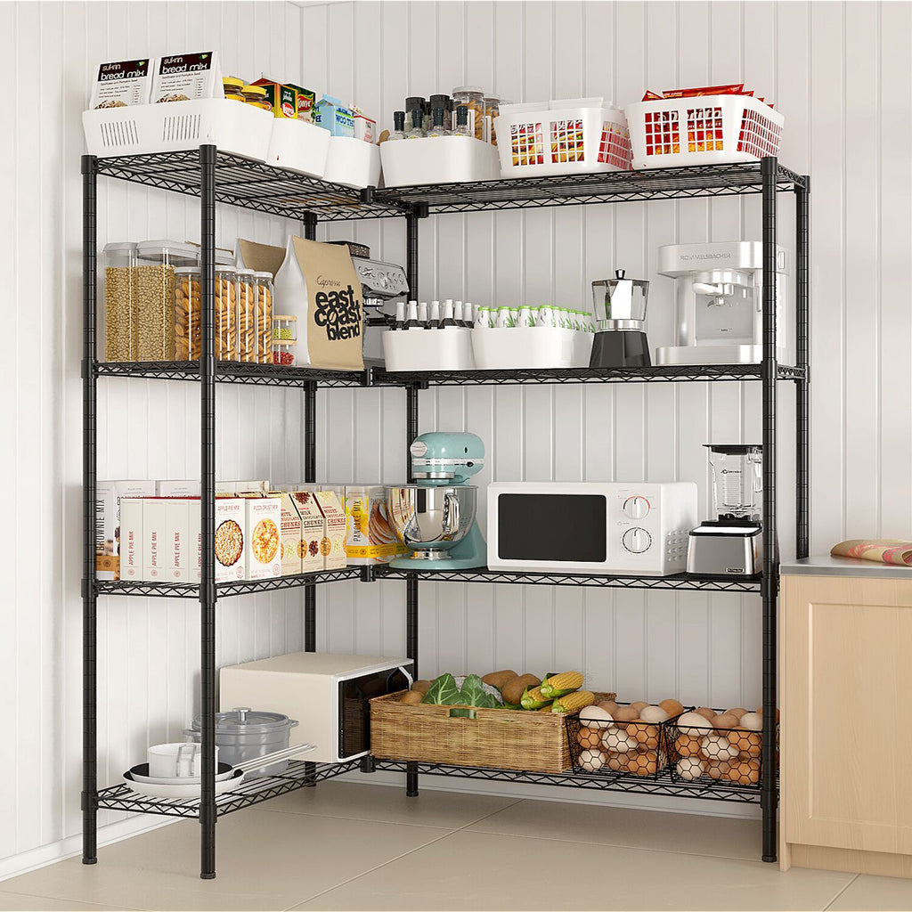 Adjustable Multi-Tier Wire Storage Shelving