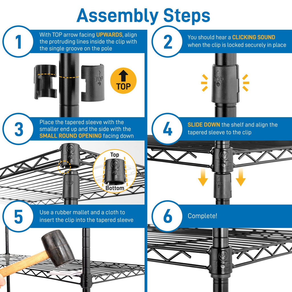 Adjustable Multi-Tier Wire Storage Shelving