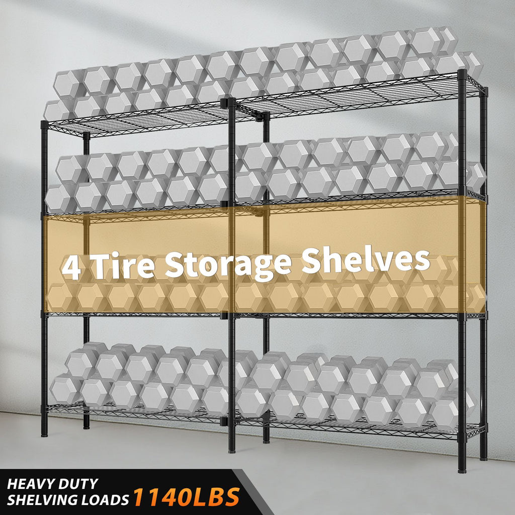 Adjustable Multi-Tier Wire Storage Shelving