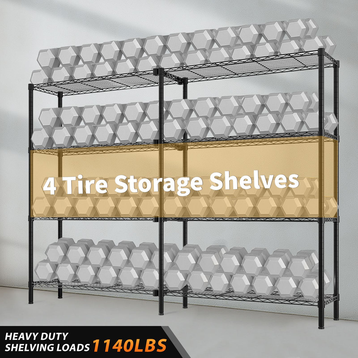 Adjustable Multi-Tier Wire Storage Shelving