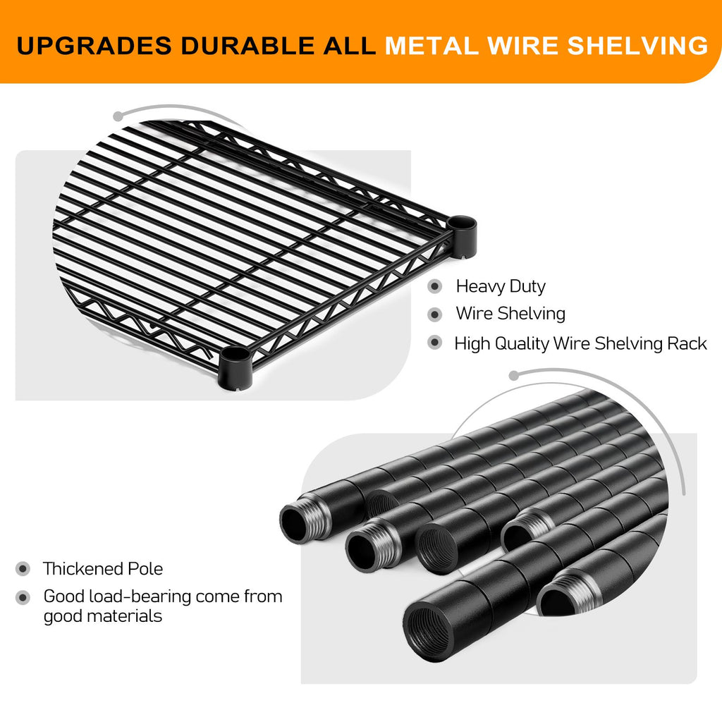Adjustable Multi-Tier Wire Storage Shelving