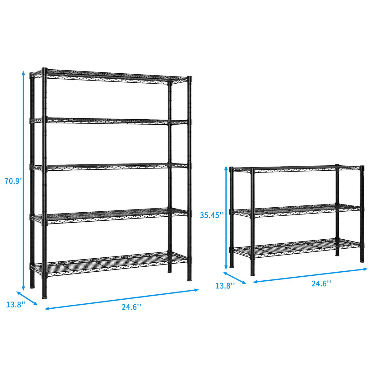Adjustable Multi-Tier Wire Storage Shelving