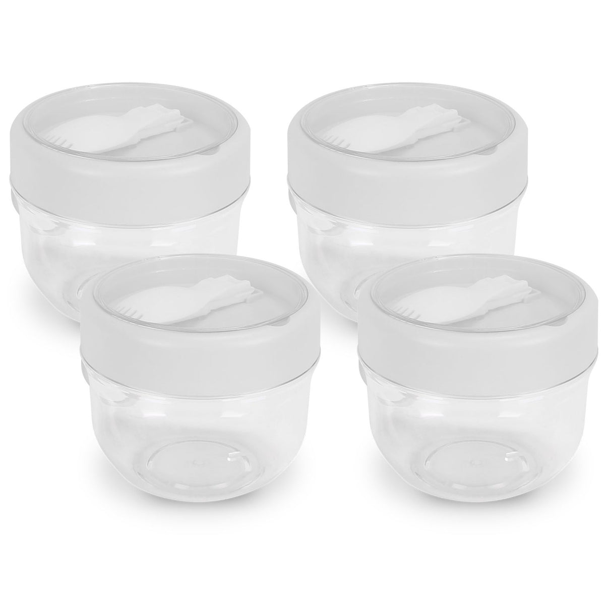 Overnight Oats Jar Set with Covered Folding Spoons