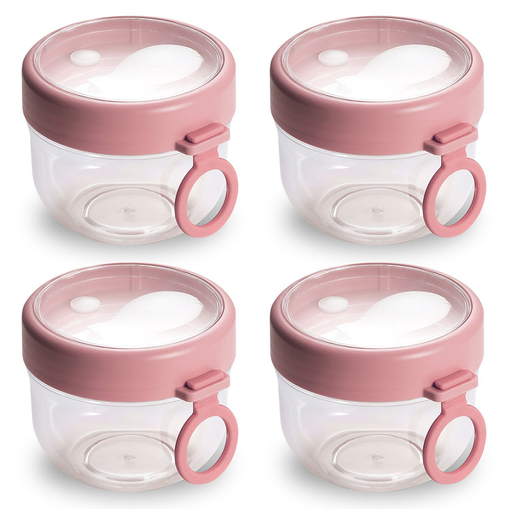 Overnight Oats Jar Set with Covered Folding Spoons