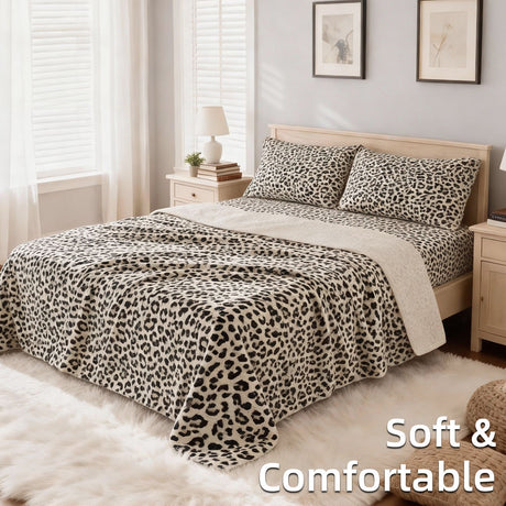 4-Piece Brushed Microfiber Bedding Set – Cloud-Like Comfort & Vibrant Prints
