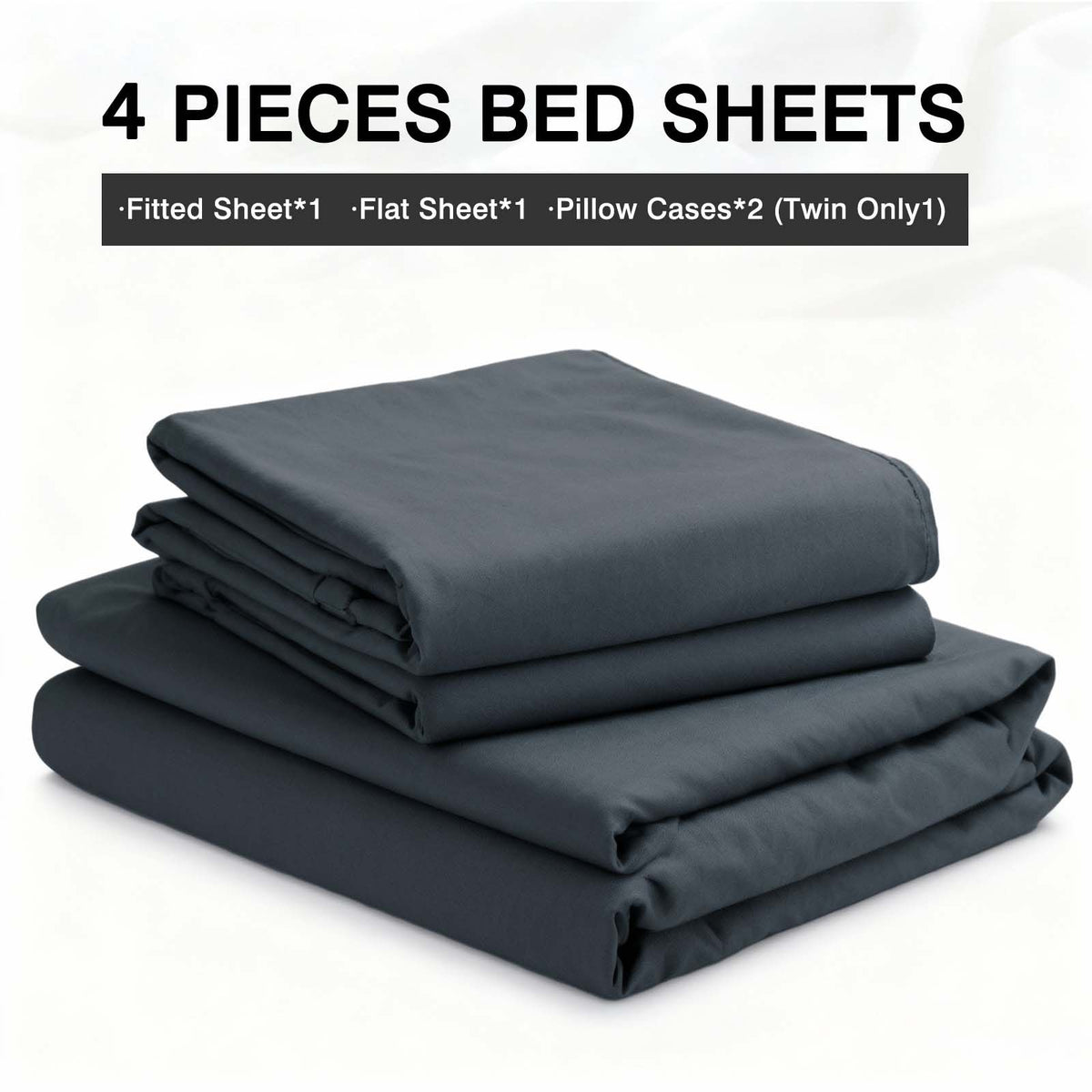 4-Piece Ultra Soft 85g Sheet & Pillowcase Set for All-Season Comfort
