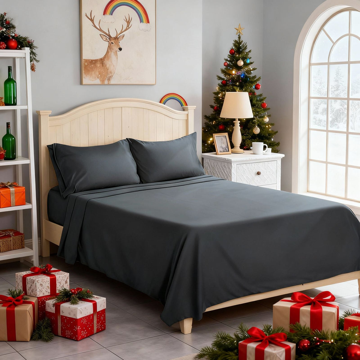 4-Piece Ultra Soft 85g Sheet & Pillowcase Set for All-Season Comfort