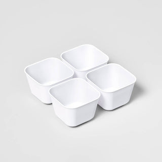 Four White Trays for Small-Item Organization