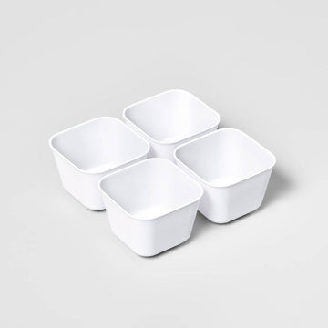 Four White Trays for Small-Item Organization