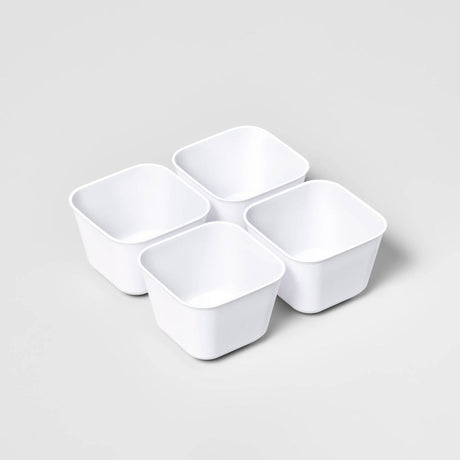 Four White Trays for Small-Item Organization