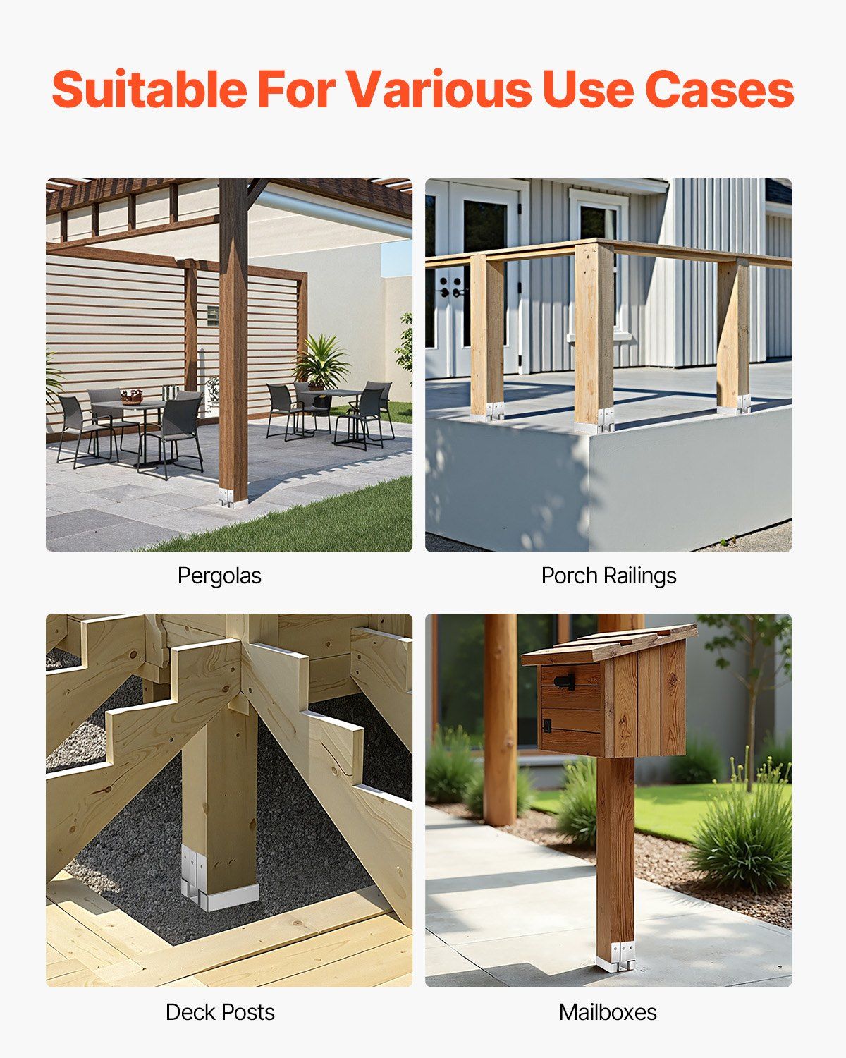 practical Post Bases for Concrete – 10 Pack with 1- Standoff