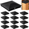 Black Fence Post Cap Set with Installation Screws