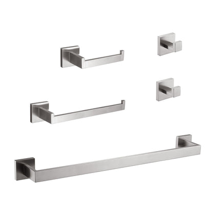 Modern 5-Piece Bathroom Hardware Set with Hidden Mounting
