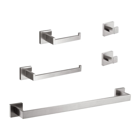 Modern 5-Piece Bathroom Hardware Set with Hidden Mounting