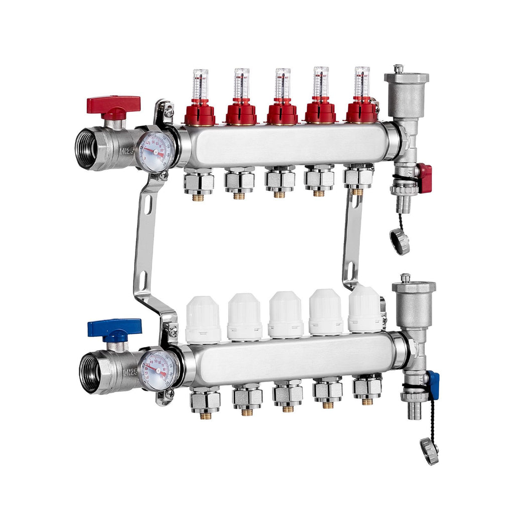 Five-Branch Hydronic Radiant Heat Manifold Kit