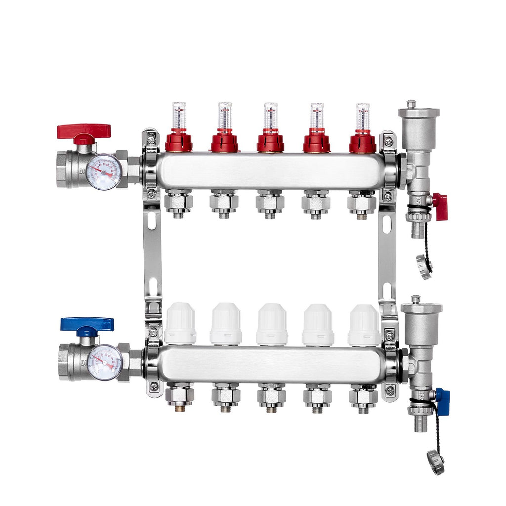 Five-Branch Hydronic Radiant Heat Manifold Kit