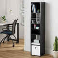 Five-Cube Bookcase Organizer in Black with Vertical or Horizontal Setup