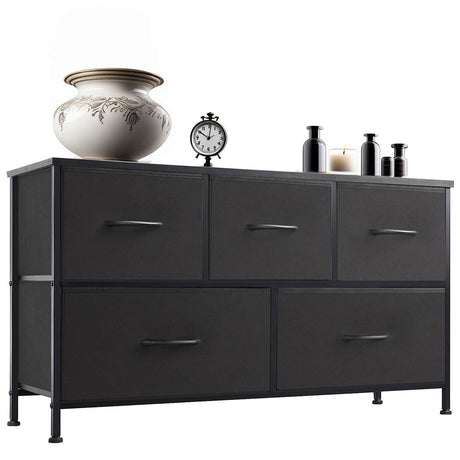 5-Drawer Dresser with Timeless Wood Finish and Quick Assembly