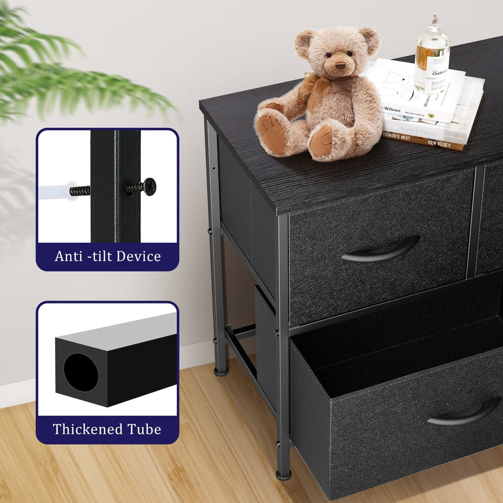 Versatile Five-Drawer Storage Dresser