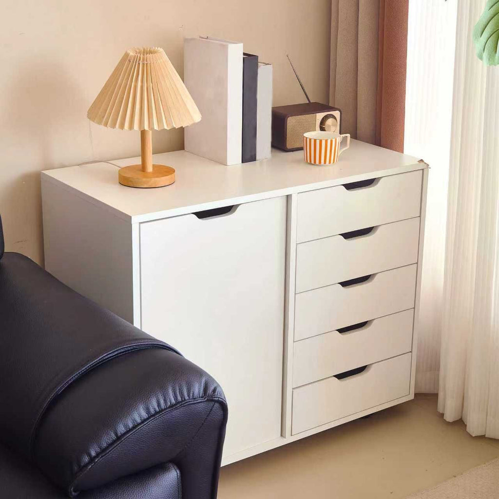 Rolling Five-Drawer Office Cabinet and Printer Stand