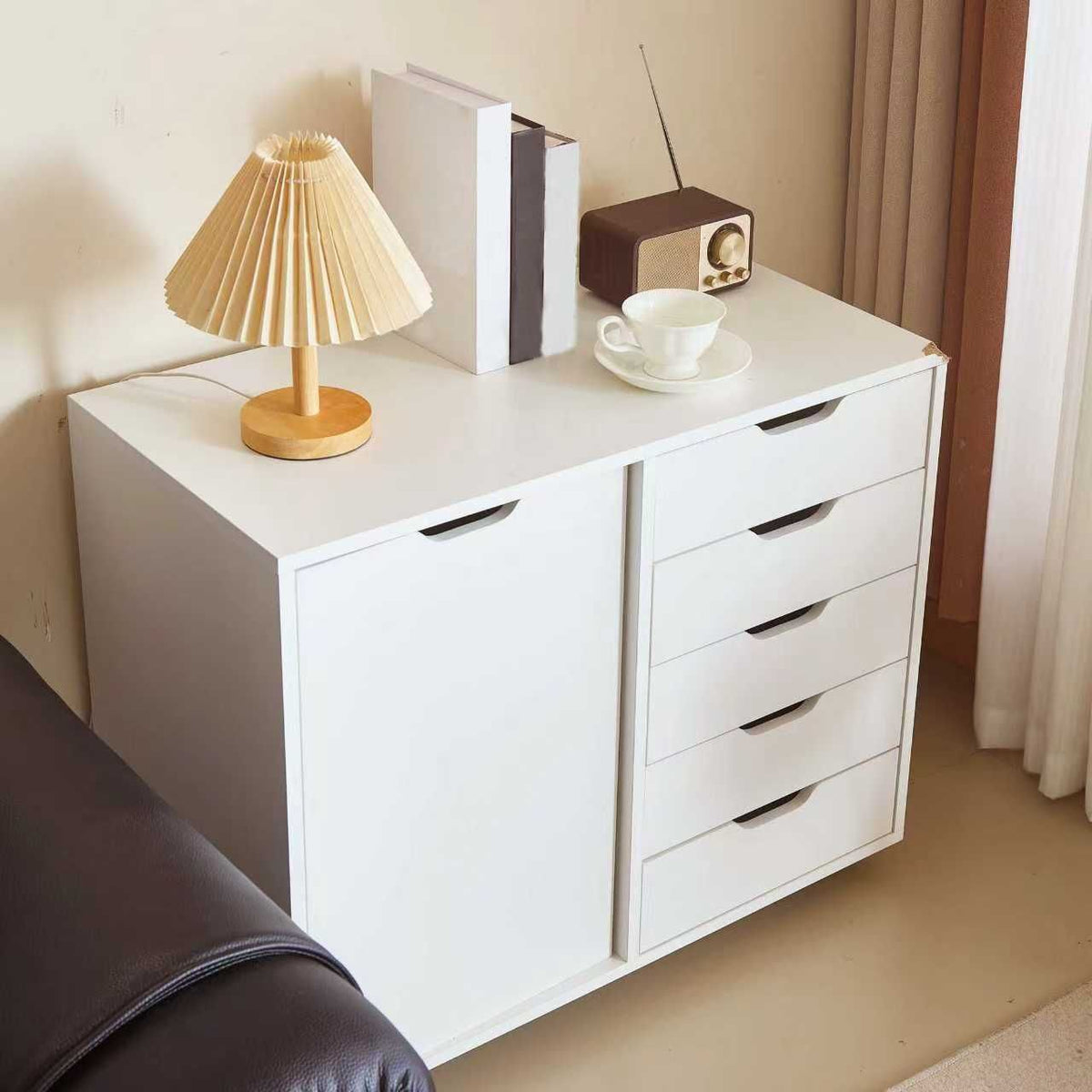 Rolling Five-Drawer Office Cabinet and Printer Stand
