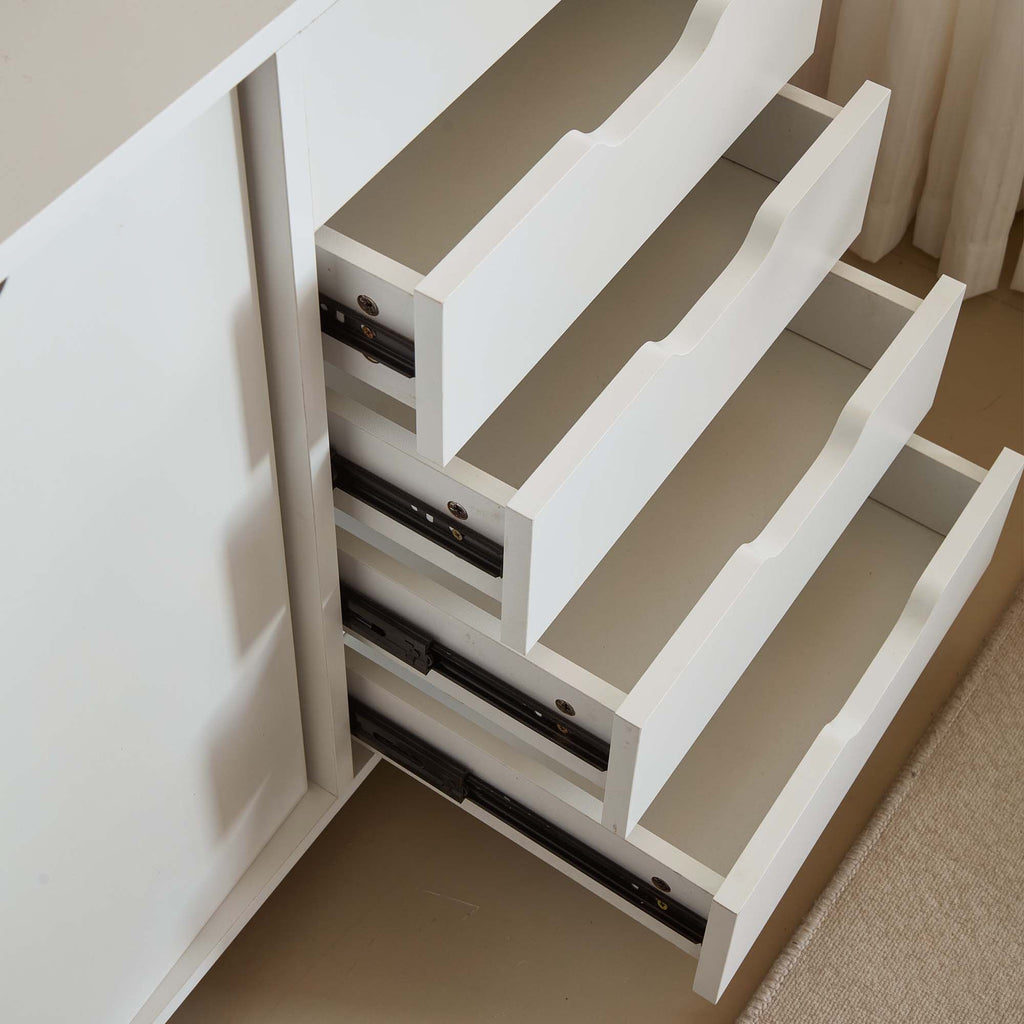 Rolling Five-Drawer Office Cabinet and Printer Stand