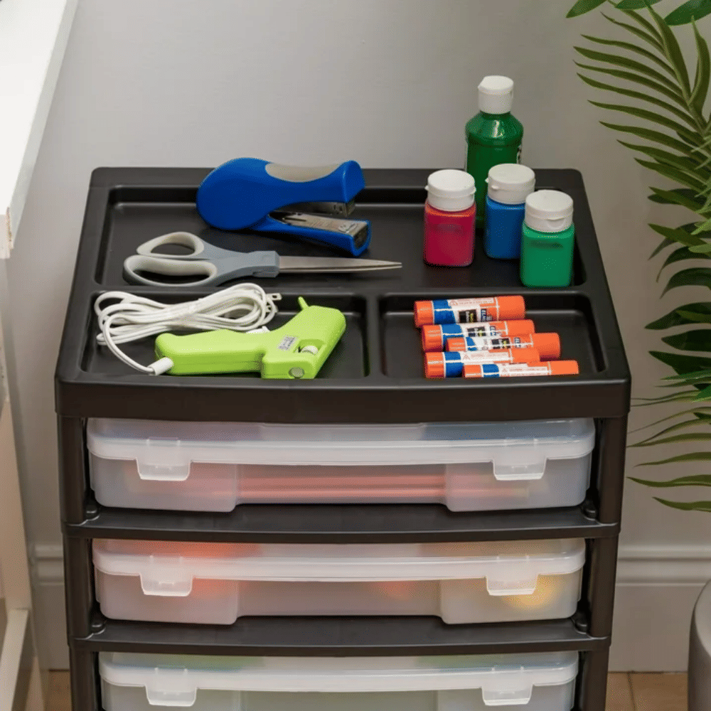 Rolling Scrapbook Cart with Five Removable Cases