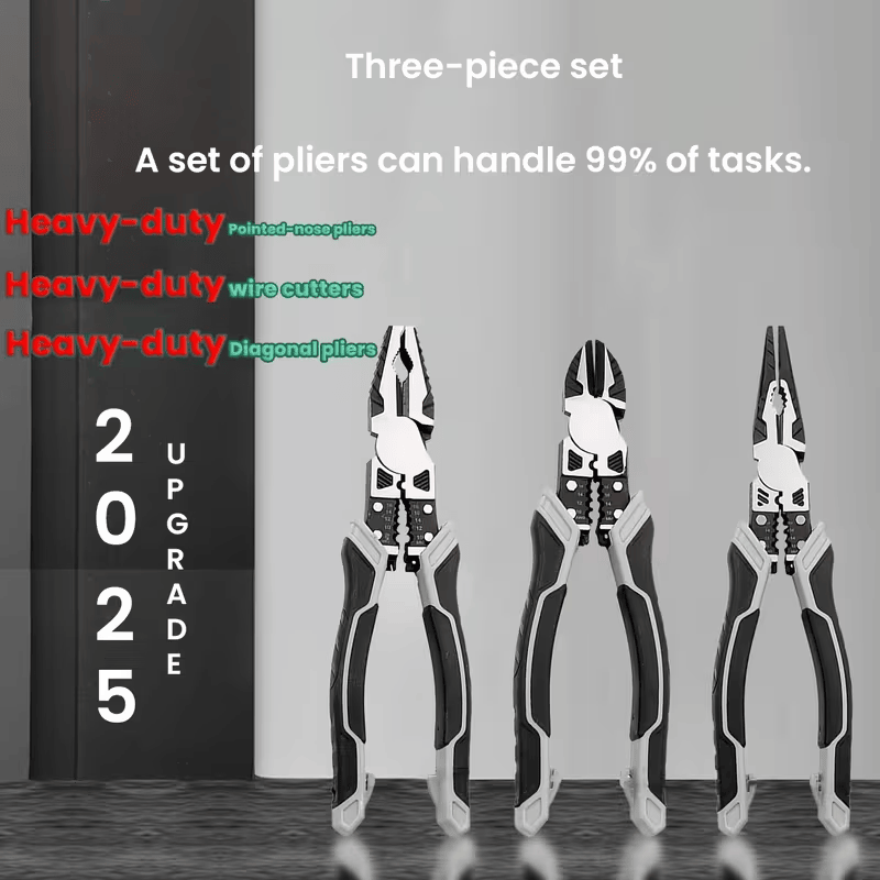 5-in-1 Multi-Function practical Pliers, Professional Electrician Wire Cutters for Stripping, Cuttin