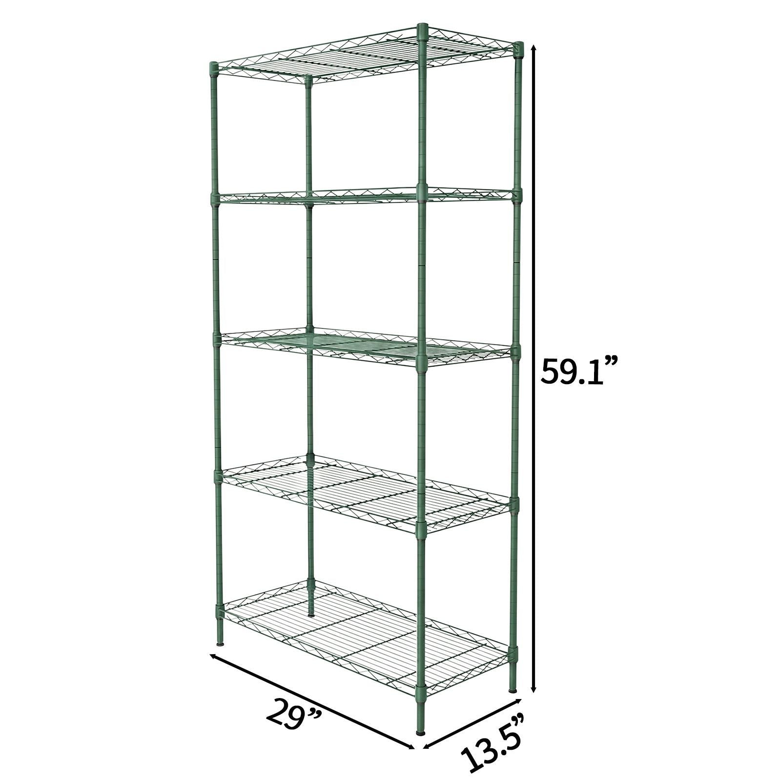 Forest Green Adjustable Freestanding Display Shelf