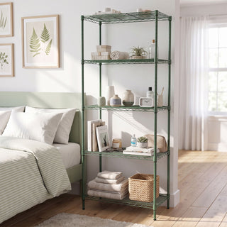 Forest Green Adjustable Freestanding Display Shelf