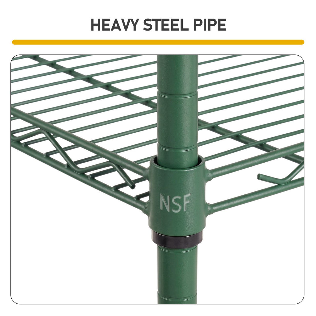 Forest Green Adjustable Freestanding Display Shelf