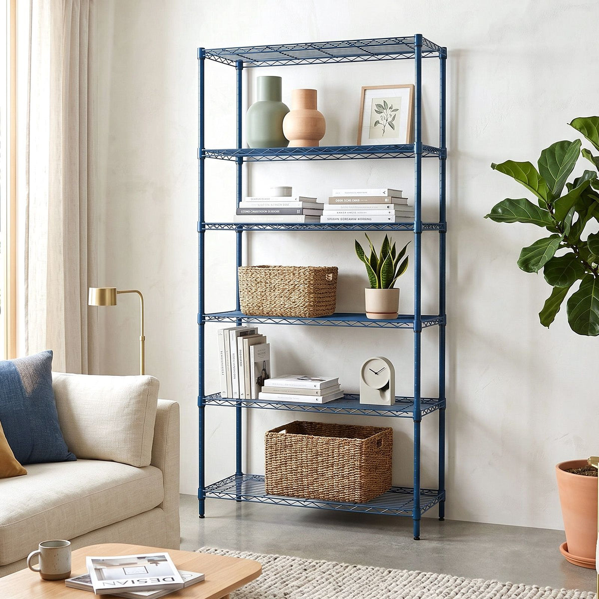 Four-Tier Adjustable Freestanding Display Shelf