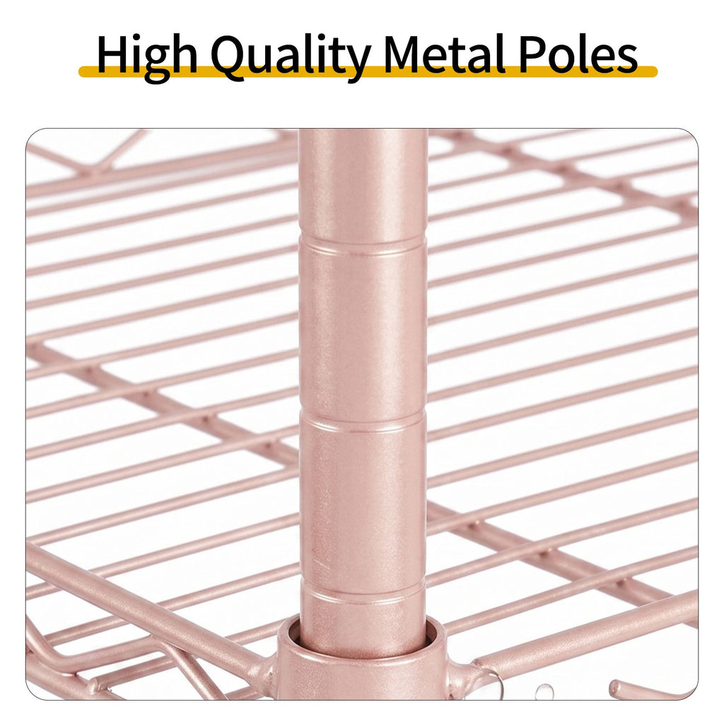 5-Tier Adjustable Display Rack with Tool-Free Shelf Height Changes