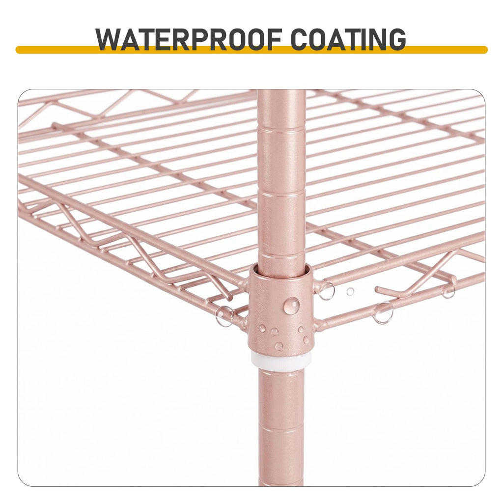 5-Tier Adjustable Display Rack with Tool-Free Shelf Height Changes