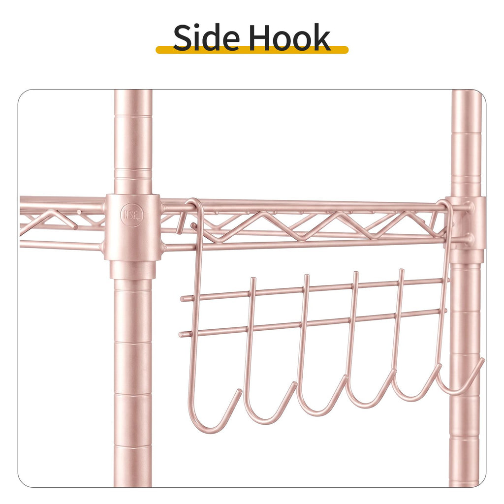 5-Tier Adjustable Display Rack with Tool-Free Shelf Height Changes