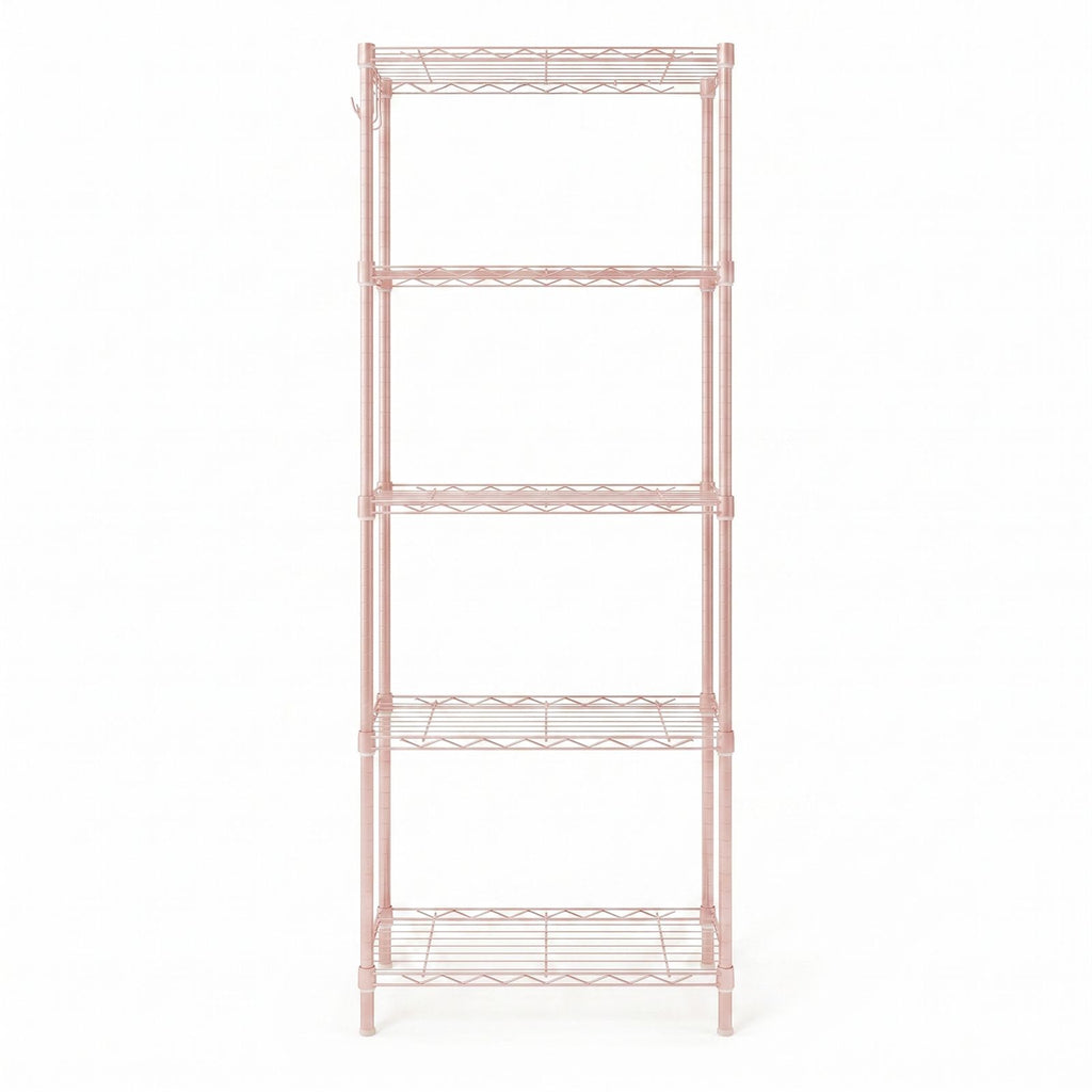 5-Tier Adjustable Display Rack with Tool-Free Shelf Height Changes