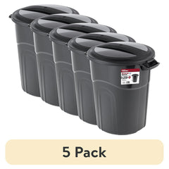 5 Pack practical Plastic Garbage Cans with Lids