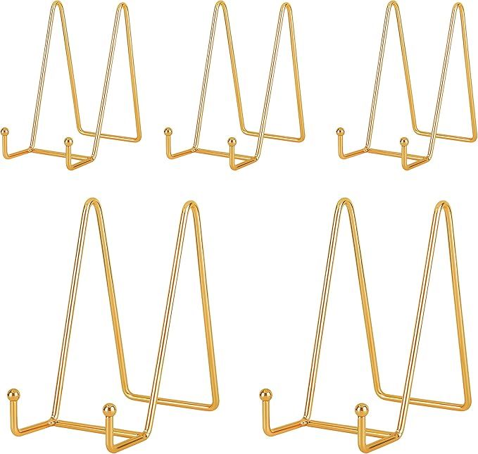 Gold Display Stands for Plates, Books and Photos