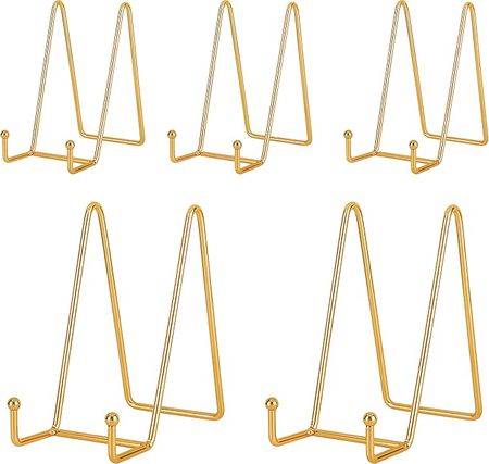 Gold Display Stands for Plates, Books and Photos