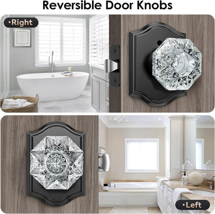 Vintage Diamond-Style Privacy Door Knob Set