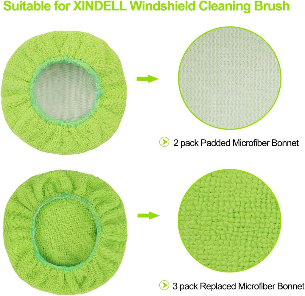 5 Pack Microfiber Replacement Pads – Washable Reusable for Windshield Cleaner Tools