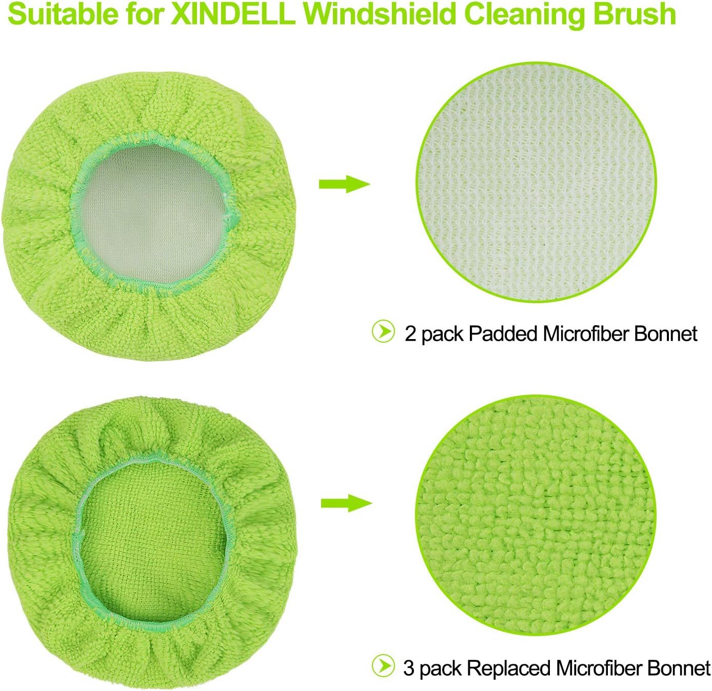 5 Pack Microfiber Replacement Pads – Washable Reusable for Windshield Cleaner Tools
