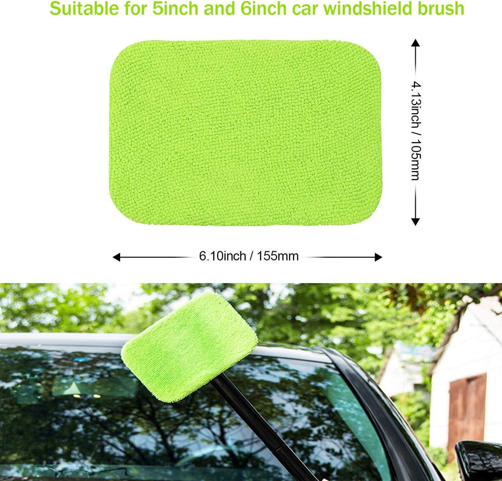 5 Pack Microfiber Replacement Pads – Washable Reusable for Windshield Cleaner Tools