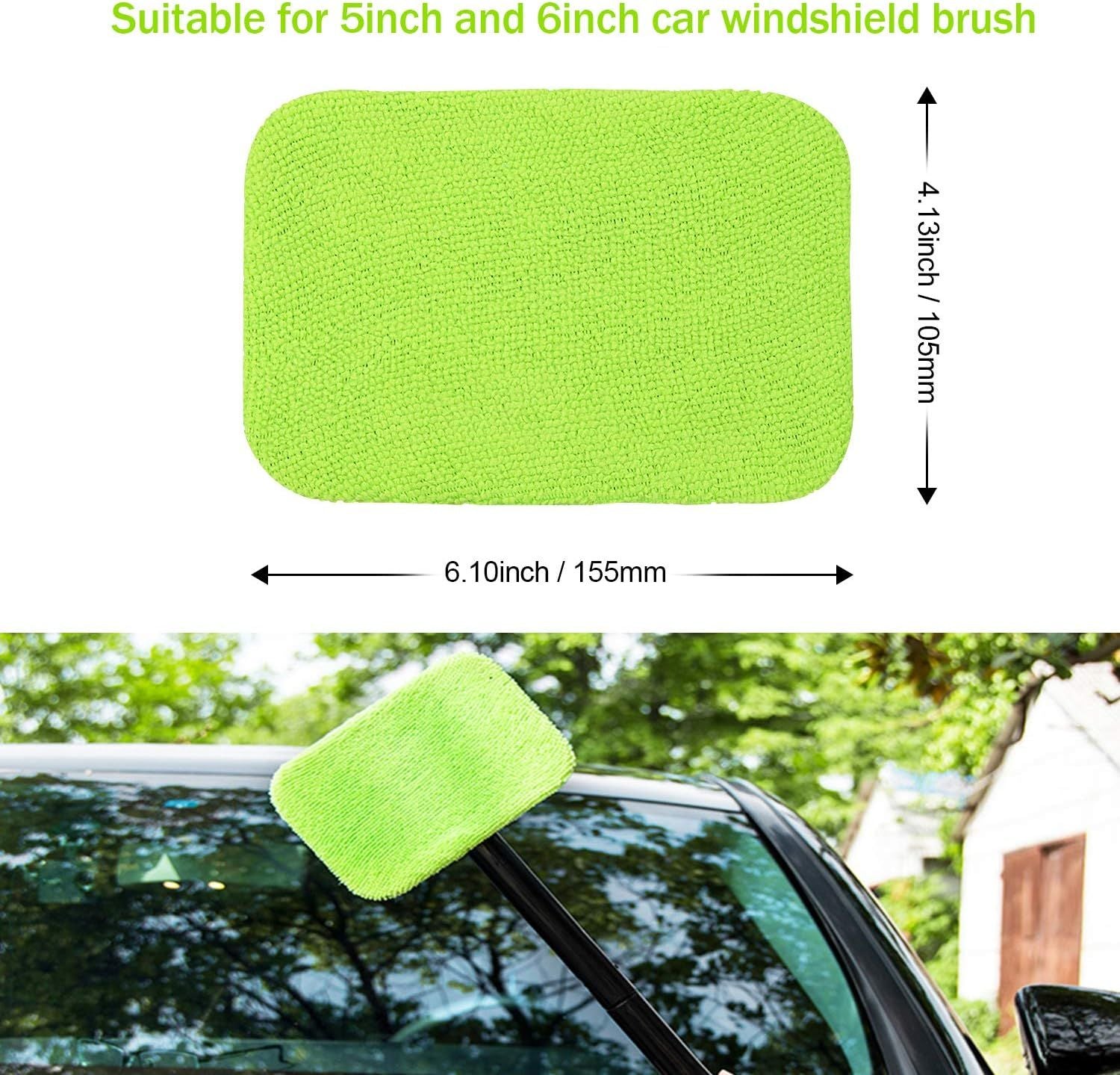 5 Pack Microfiber Replacement Pads – Washable Reusable for Windshield Cleaner Tools