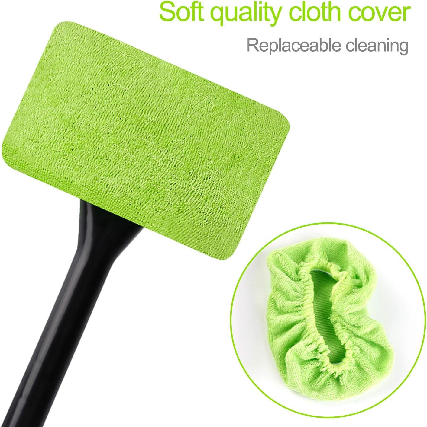 5 Pack Microfiber Replacement Pads – Washable Reusable for Windshield Cleaner Tools