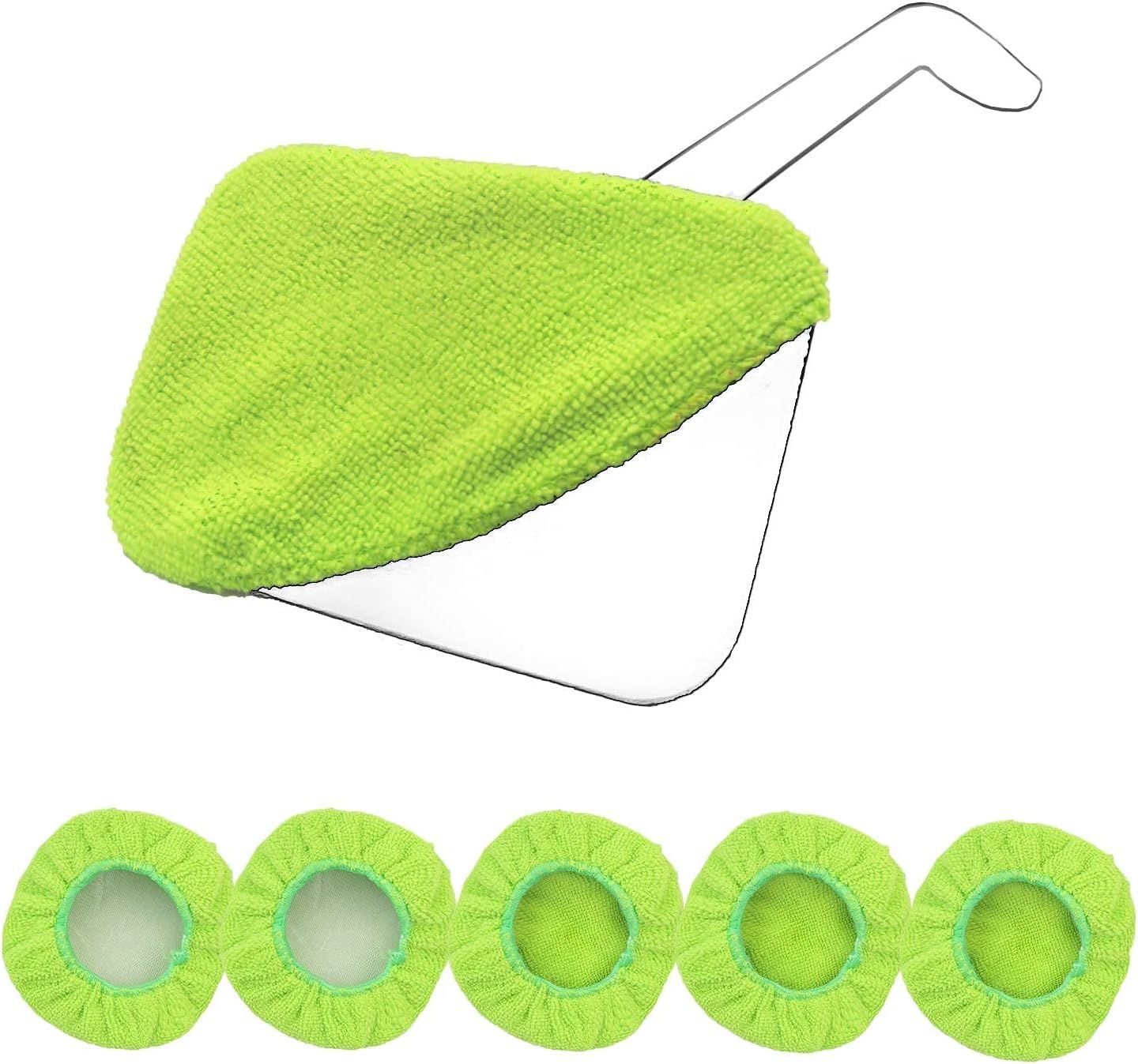 5 Pack Microfiber Replacement Pads – Washable Reusable for Windshield Cleaner Tools