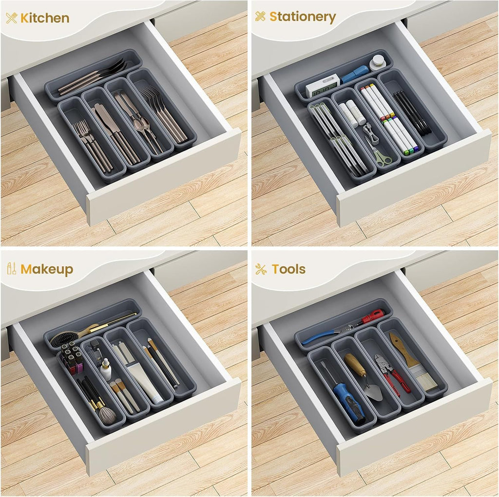 5-Pack Drawer Organizer for Kitchen – DIY Free Combination Silverware Tray