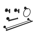 5 Piece Bathroom Towel Rack Set - Wall Mount Modern Stainless Steel