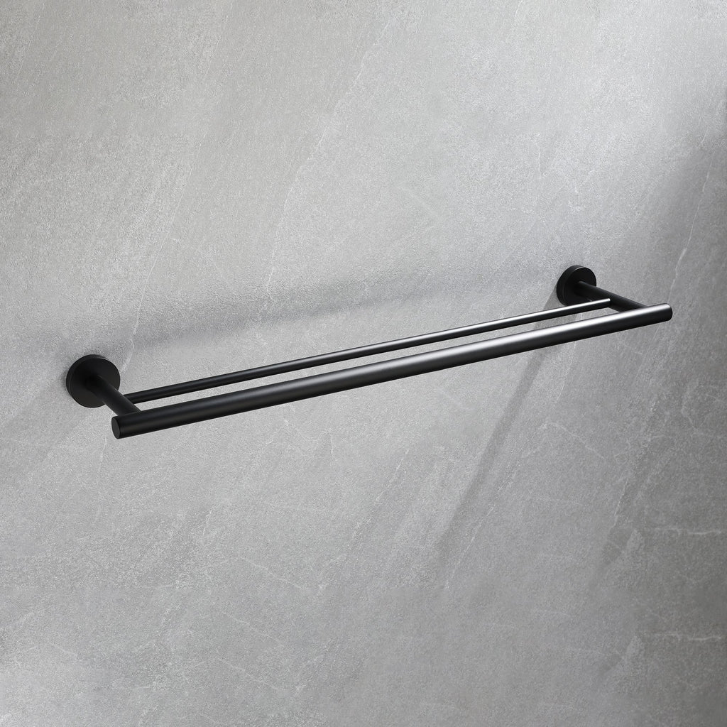5 Piece Bathroom Towel Rack Set - Wall Mount Modern Stainless Steel